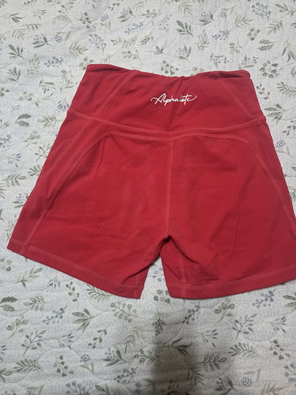 Alphalete High-Rise Red Athletic Shorts